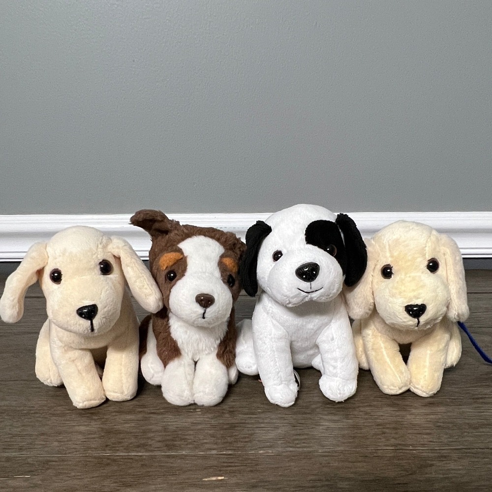 Our Generation Plush Dogs Puppies Lot 4 Stuffed Animals Doll Accessories Toy 6"